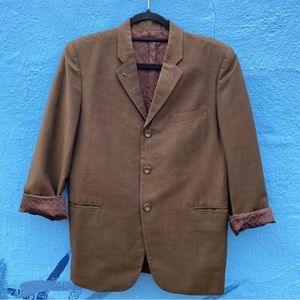 Vintage Crown blazer, iridescent, custom made in Japan, pockets, lapel pin, Sm